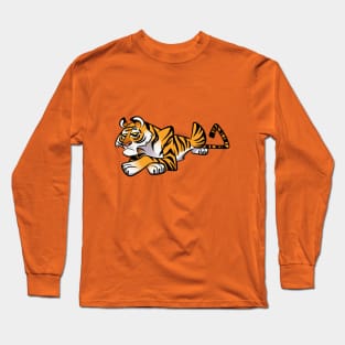 Tiger Caricature Long Sleeve T-Shirt